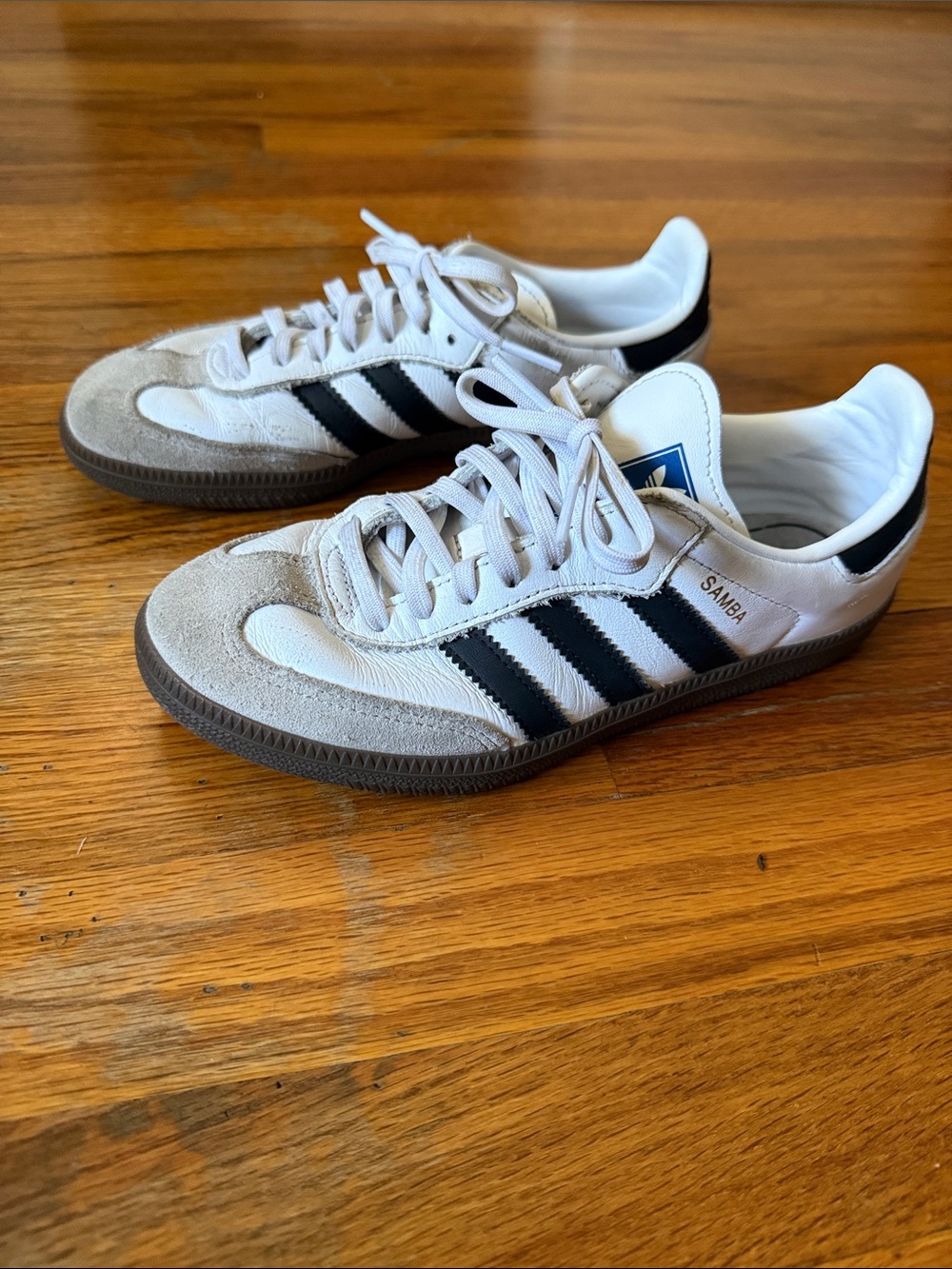 adidas girls Samba Sneakers in White, Black